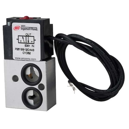 Aro Solenoid Air Control Valve, 1/8 In, 120VAC P261SS-120-A