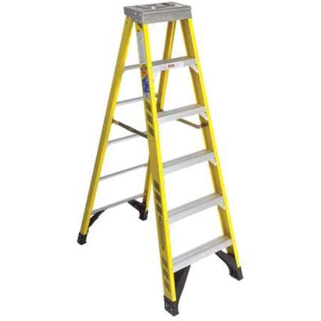 Werner 8 ft Fiberglass Stepladder, 375 lb Capacity 7308