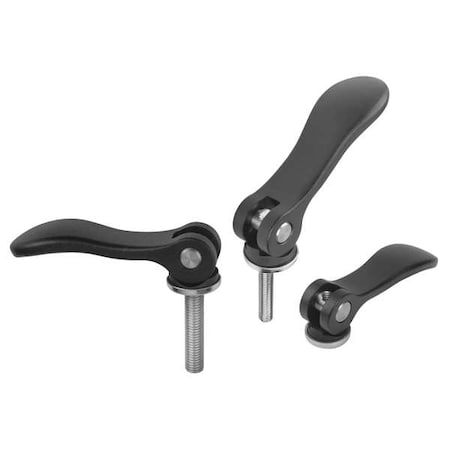 KIPP Cam Lever Adjustable Size: 2 3/8-16X30, A=96, B=33, 3, Aluminum Black Powder-Coated, Comp: Steel K0006.25011A4X30