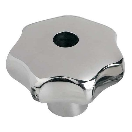 Kipp Star Grip, Form: B, Drilled Through, DIN 6336, D1= 63, H=42, D=0, 5, Stainless Steel Polished K0150.263CP2