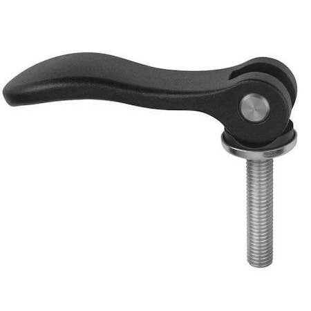 KIPP Cam Lever Adjustable Size: 1 1/4-20X30, A=70, 4, B=21, 5, Aluminum Black Powder-Coated, Comp: Steel K0006.15011A2X30