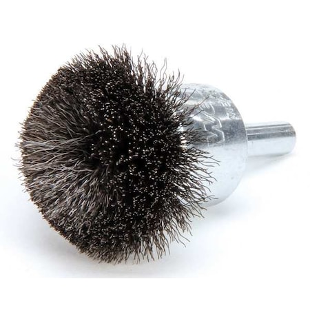 Weiler Flared End Wire Brush, Carbon Steel, 1-1/2" 93008