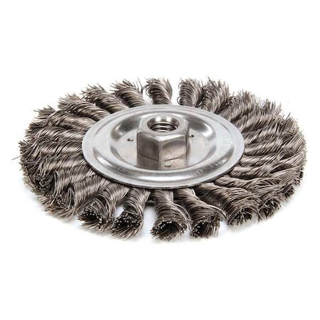 Weiler Twist Wire Wheel Wire Brush, Threaded Arbor 94010