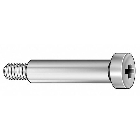 Zoro Select Precision Shoulder Screw, #8-32 Thr Sz, 3/16 in Thr Lg, 1/4 in Shoulder Lg, 18-8 Stainless Steel 4717