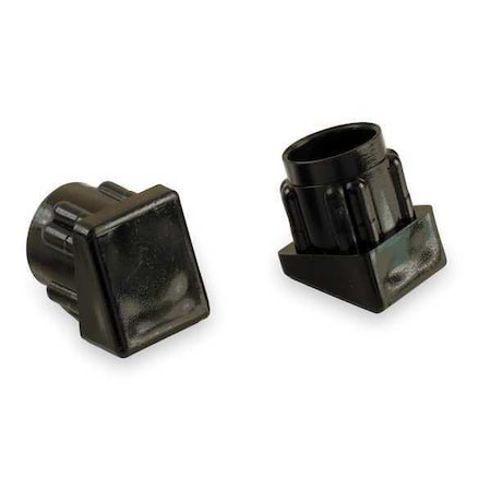 Zoro Select Protective Leg Tips, Slip-On, Round, PK24 6J580