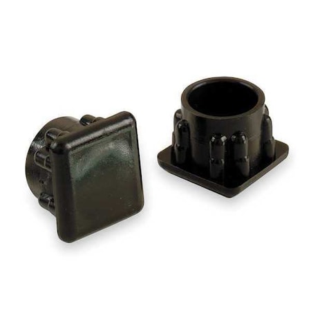 Zoro Select Protective Leg Tips, Slip-On, Round, PK24, Leg Outside Dia.: 1 in 6J584