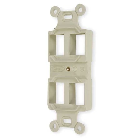 Hubbell Premise Wiring Outlet Frame, 4P, 3.66 in H, 1.46 in W Q106E