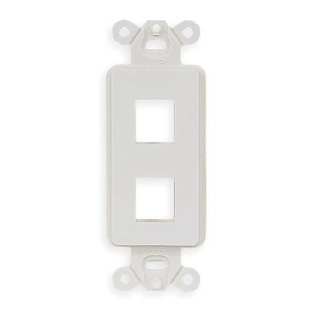 Hubbell Premise Wiring Outlet Frame, 2 Port, 94V Rated Material NS612W