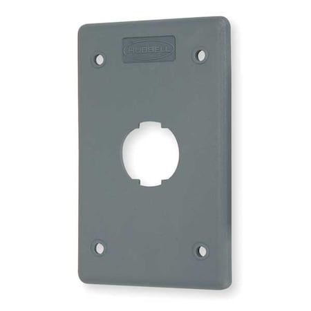 Hubbell Premise Wiring Wall Plate, 1port, 1gang HI14GY