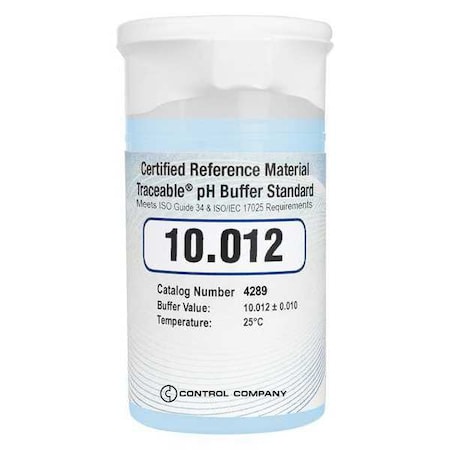 Traceable pH Standard, Cert. Ref Mtrl, CRM10.012, PK6 4289