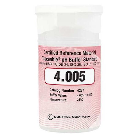 Traceable pH Standard, Cert. Ref Material, PK6 4287