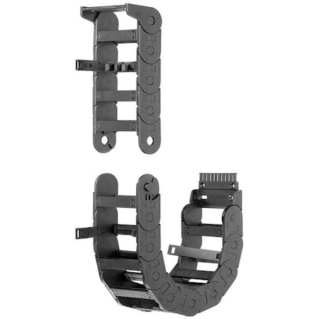 Igus Cable Carrier, Med, Open, OW4.57In / 116mm 27-10-063-0-4