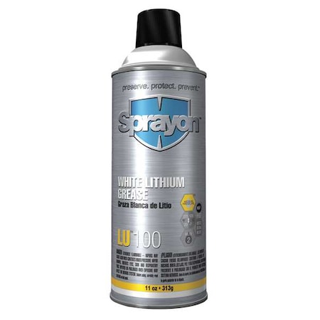 SPRAYON White Lithium Lubricant, Aerosol, 16 Oz. SC0100000