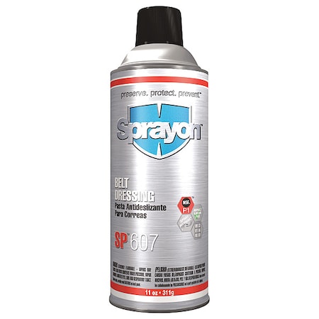Sprayon Belt Dressing SP 607, No Food Contact, 11 oz, Aerosol Can, Amber SC0607000