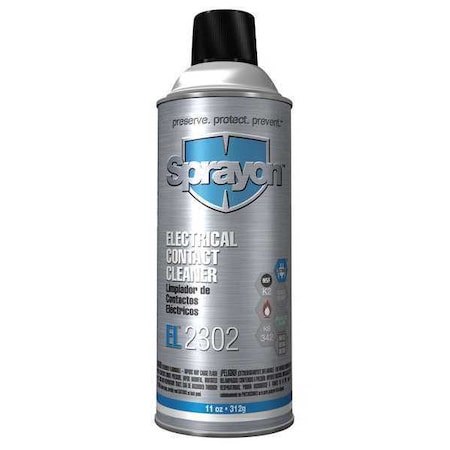 Sprayon Contact Cleaner, Aerosol Spray Can, 11 oz, Liquid SC2302000