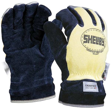 Shelby Firefighters Gloves, XL, Cowhide Lthr, PR 5285XL