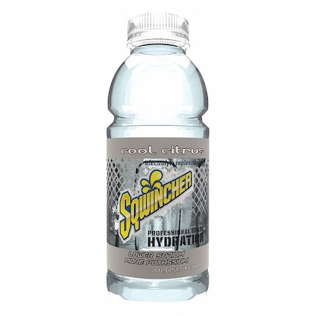 Sqwincher Sports Drink, Regular, 20 oz ready to drink, Cool Citrus, PK24 159030531