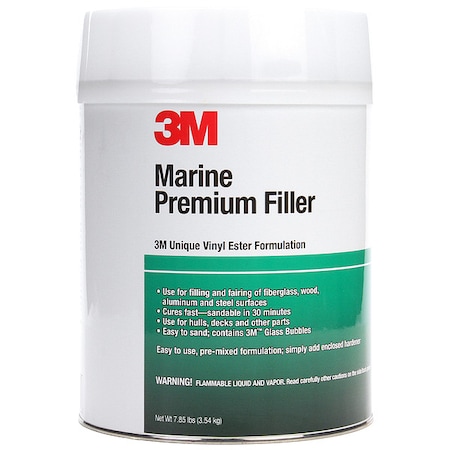 3M Marine Premium Filler, 1 gal, Can, Blue, Light Beige, Marine Premium 46006