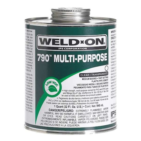 Weld-On Multi-Purpose Clear Medium Bodied 1/2 Pint 13990