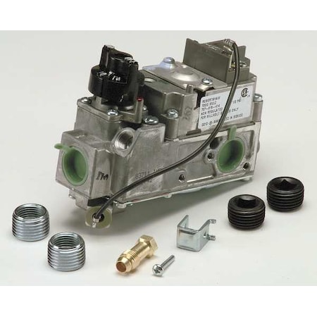 Robertshaw Gas Valve, NG/LP, Air Mixtures, 750 mV, 3.5 in wc, Standard Opening, 0.2 A, -40 to 175 Degrees F 710-501