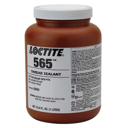 Loctite Pipe Thread Sealant 33.8 fl oz, Bottle, 565, Off-White, Paste 234440