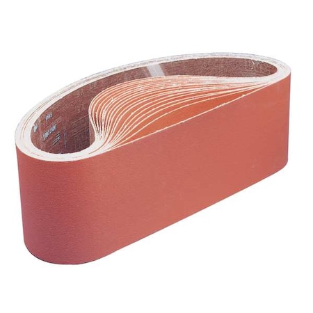 3M Sanding Belt, 3 1/2 in W, 15 1/2 in L, Coated, Ceramic, 60 Grit, Medium, 777F, Orange 7000118386