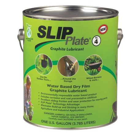 SLIP PLATE Dry Film Graphite Lubricant, 1 Gal. SLIP4-4X1G