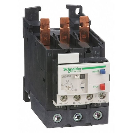 Schneider Electric Overload Relay, 1NC/1NO, 37 A Min current, 50 A Max current, 690V AC LRD350