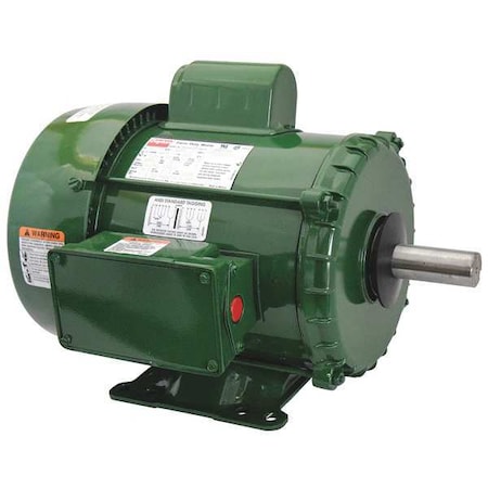 Dayton High Torque Farm Duty Motor, Capacitor-Start, 2 HP, 115/230V AC, 1,740 Nameplate RPM, 182T Frame 6K313