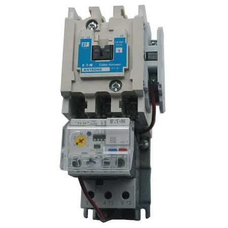 EATON Nonreversing NEMA Magnetic Motor Starter, No Enclosure NEMA Rating, 120V AC, 3 Poles, 1NO AN19GN0A5E045