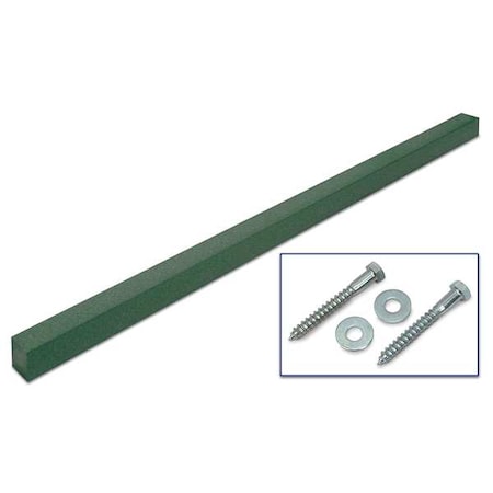 United Visual Products Sign Post, Square, , Polyethylene Green, 10 ft. L, 3-1/2" D UVMCSP-WOODGRN