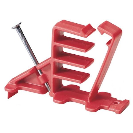 Gardner Bender Cable Clip, Polypropylene, Red, 2-1/4 in L, 20 PK MCS-20W