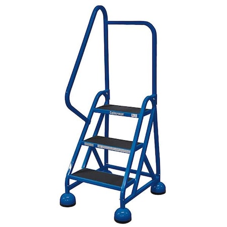 Cotterman 57 in H Steel Rolling Ladder, 3 Steps, 450 lb Load Capacity ST-302 A2 C21 P5