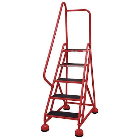 Cotterman 75 in H Steel Rolling Ladder, 5 Steps, 450 lb Load Capacity ST-502 A2 C6 P5