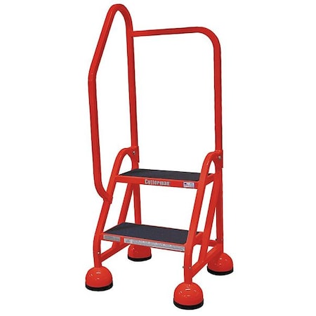 Cotterman 48 in H Steel Rolling Ladder, 2 Steps, 450 lb Load Capacity ST-202 A2 C6 P5