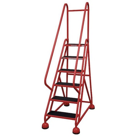 Cotterman 84 in H Steel Rolling Ladder, 6 Steps, 450 lb Load Capacity ST-601 A2 C6 P5