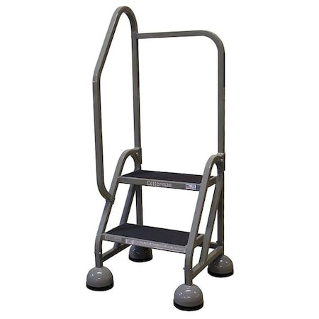 Cotterman 48 in H Steel Rolling Ladder, 2 Steps, 450 lb Load Capacity ST-202 A2 C1 P5