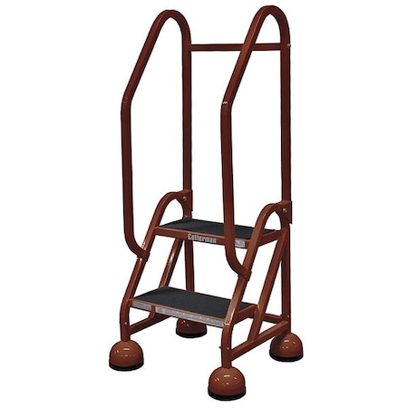 Cotterman 48 in H Steel Rolling Ladder, 2 Steps, 450 lb Load Capacity ST-221 A2 C4 P5