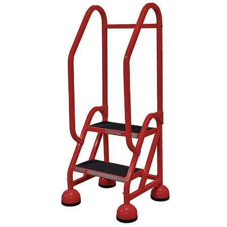 Cotterman 48 in H Steel Rolling Ladder, 2 Steps, 450 lb Load Capacity ST-221 A2 C6 P5