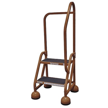 Cotterman 48 in H Steel Rolling Ladder, 2 Steps, 450 lb Load Capacity ST-203 A2 C4 P5