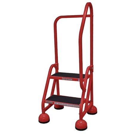Cotterman 48 in H Steel Rolling Ladder, 2 Steps, 450 lb Load Capacity ST-203 A2 C6 P5