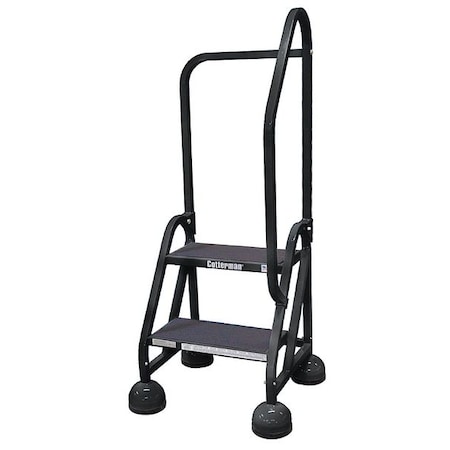 Cotterman 48 in H Steel Rolling Ladder, 2 Steps, 450 lb Load Capacity ST-203 A2 C7 P5