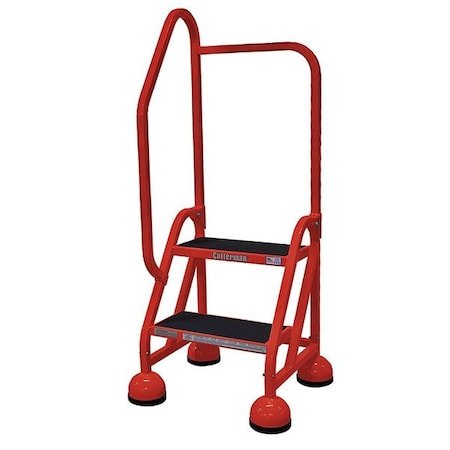 Cotterman 48 in H Steel Rolling Ladder, 2 Steps, 450 lb Load Capacity ST-222 A2 C6 P5