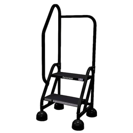Cotterman 48 in H Steel Rolling Ladder, 2 Steps, 450 lb Load Capacity ST-222 A2 C7 P5