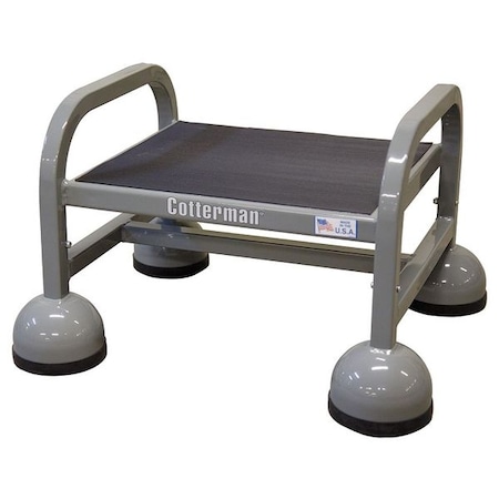 Cotterman Rolling Platform, 1 Steps, 13 in Overall Height, Steel, Gray ST-120 A2 C1 P5