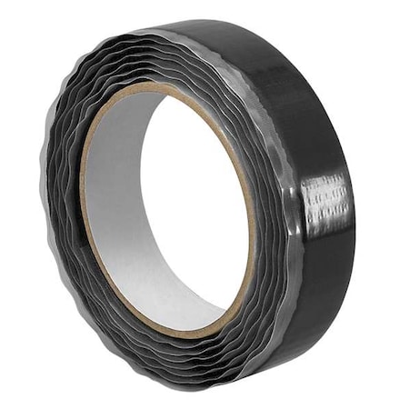 3M Reclosable Fastener, Acrylic Adhesive, 30 ft, 1 in W, Black 1-10-SJ3522