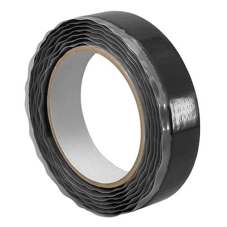 3M Reclosable Fastener, Acrylic Adhesive, 30 ft, 1 in W, Black 1-10-SJ3523