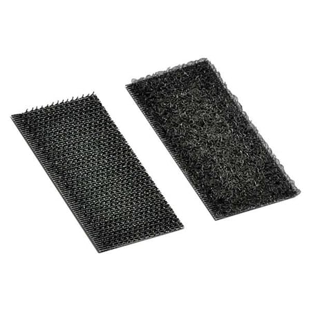 3M Reclosable Fastener Shape, Square, Acrylic Adhesive, 1 in, 1 in W, Black, 100 PK 1-1-100-SJ3522/SJ3523