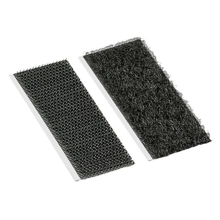 3M Reclosable Fastener Shape, Square, Acrylic Adhesive, 1 in, 1 in W, Black, 100 PK 1-1-100-SJ3526N/SJ3527N