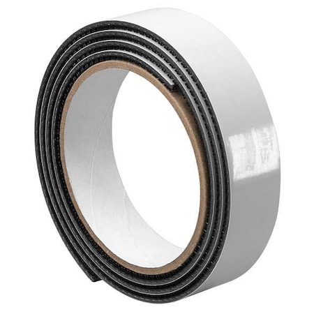 3M Reclosable Fastener, Rubber Adhesive, 30 ft, 1 in W, Black 1-10-SJ3540
